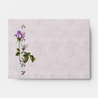 Lavender Rose Wedding Suite Envelope
