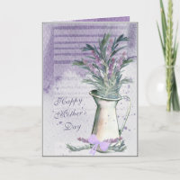 Lavender & Rosemary Watercolor Mother's Day Card