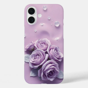 Lavender Roses on Lilac Mist iPhone Case