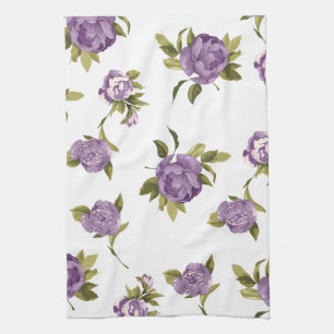 Lavender Roses Shabby Chic Kitchen Towel