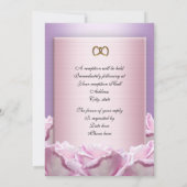 Lavender roses wedding Invitation (Back)