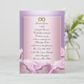 Lavender roses wedding Invitation (Standing Front)