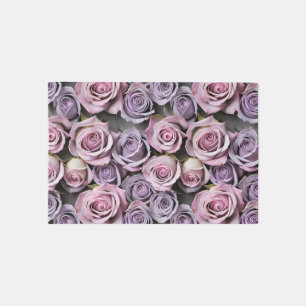 Lavender Roses With Soft Lilac And Pink Rug