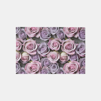 Lavender Roses With Soft Lilac And Pink Rug