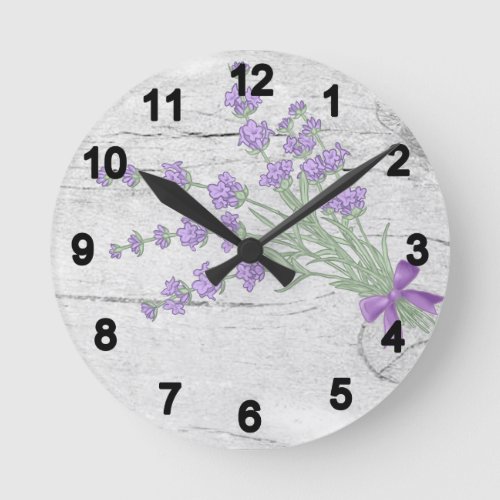 lavender round clock