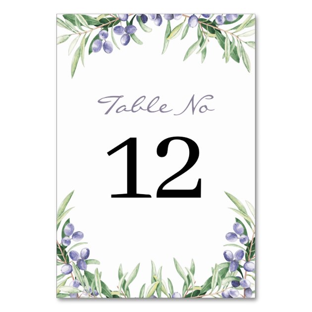 Lavender Rustic Tree Seating Plan Wedding Table Number