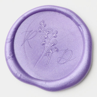 Lavender Rustic Wedding Wax Seal Sticker