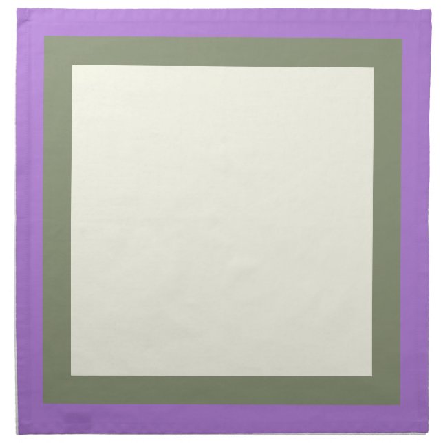 Lavender Sage and Ivory Napkins (Front)