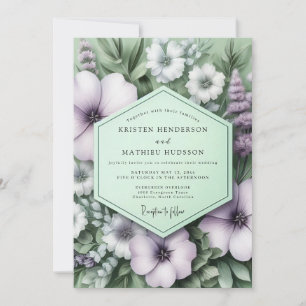 Lavender Sage Botanical Wedding Invitation