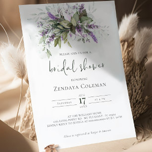 Andaz Press Sage Green with Cream Floral Blossoms Fall Wedding Party  Collection, Blank Invitations with Envelopes, Please Join Us for a Bridal  Shower