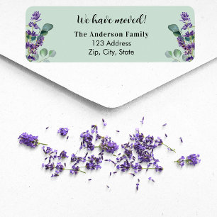 Lavender sage green moved new return address label