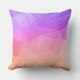 Lavender & Salmon Pink Modern Geometric Pattern Throw Pillow