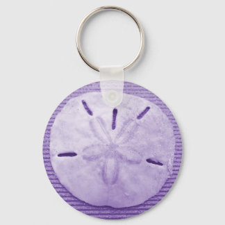 Lavender Sand Dollar Keychain