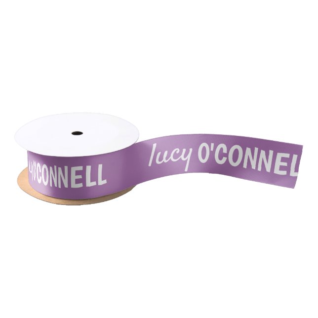 Lavender Satin Ribbon - Personalized Ribbon (Spool)