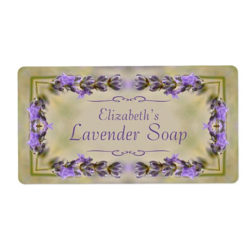 Lavender scented soap label