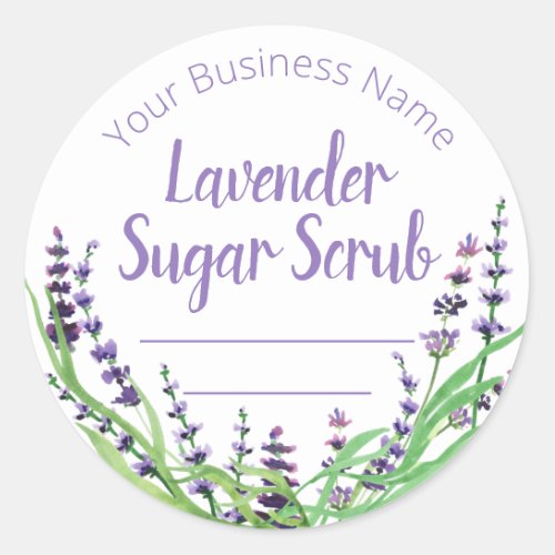 Lavender Scented Sugar Scrub Labels