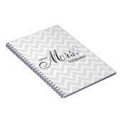 Lavender Scribbled Heart Future Mrs Wedding Notebook (Right Side)