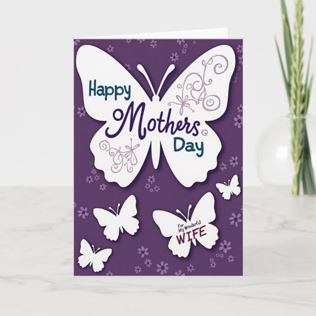 Lavender Scrollwork Mothers Day Card (Front)