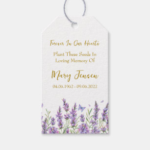Lavender Seed Packet Memorial Funeral  Gift Tags