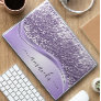 Lavender  Sequin Glitter Handwritten Calligraphy HP Laptop Skin