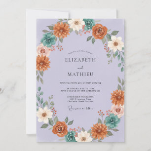 Lavender Serene Autumnal Wedding Invitation