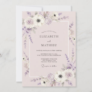 Lavender Serene Blossom Wedding Invitation