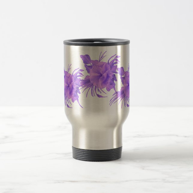 Lavender sets the mood of the day! travel mug (Center)