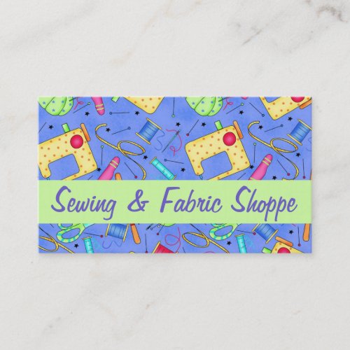 Lavender Sewing Art Fabric Store Promotion Business Card