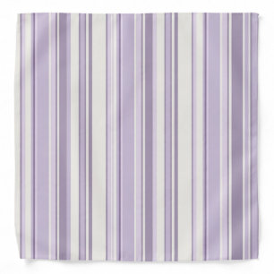  Lavender Shades Soft Ivory Stripes Bandana