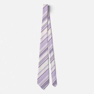 Lavender Shades Soft Ivory Stripes Neck Tie