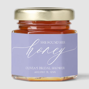 Lavender She Found Her Honey Bridal Shower Jar Favors