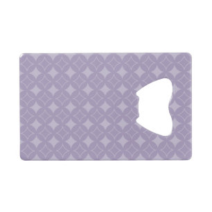 Lavender shippo pattern credit card bottle opener