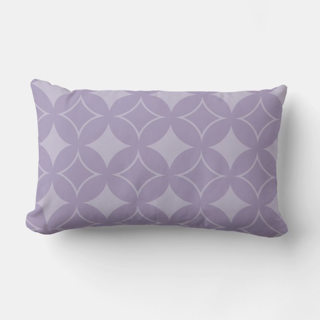Lavender shippo pattern lumbar pillow (Front)