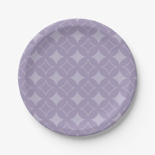 Lavender shippo pattern paper plates