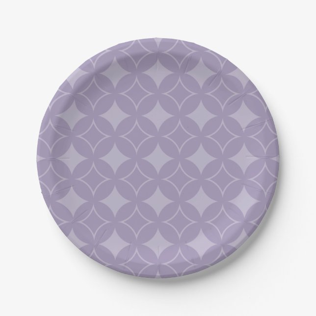 Lavender shippo pattern paper plates (Front)