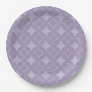 Lavender shippo pattern paper plates