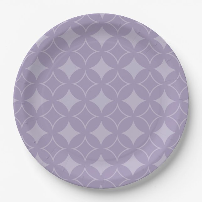Lavender shippo pattern paper plates (Front)