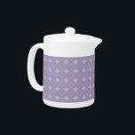 Lavender shippo pattern teapot<br><div class="desc">Pretty,  simple,  modern lavender shippo pattern</div>