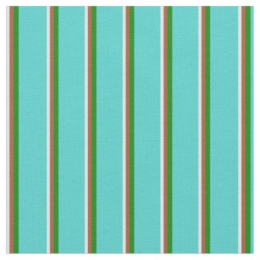 Lavender, Sienna, Green & Turquoise Lines Fabric