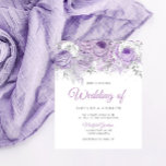 Lavender & Silver Budget Wedding Invitation<br><div class="desc">Lavender & Silver Budget Wedding Invitation
Purple Lavender Floral</div>