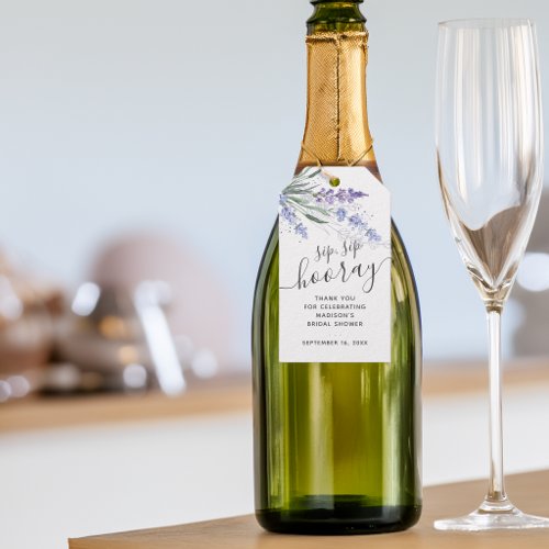 Lavender Sip Sip Hooray Favor Bridal Shower Gift Tags
