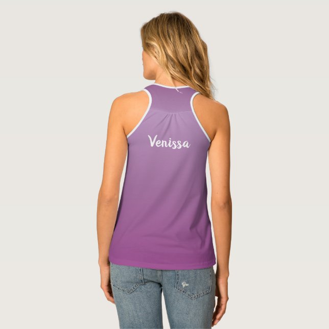 Lavender Sky Gradient Soft Purple Color Tank Top (Back Full)