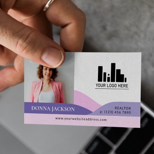 Lavender Slopes Realtor Photo  Logo Business Card