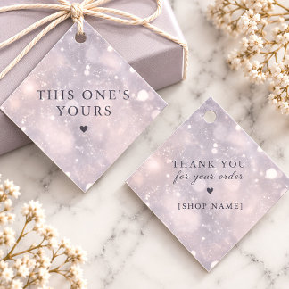 Lavender Snowfall Diamond Thank You Business Favor Tags