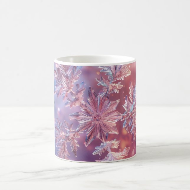 Lavender Snowflakes Christmas Coffee Mug (Center)