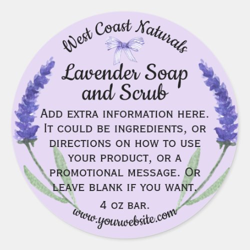 Lavender Soap and Bath Products Label _ 2