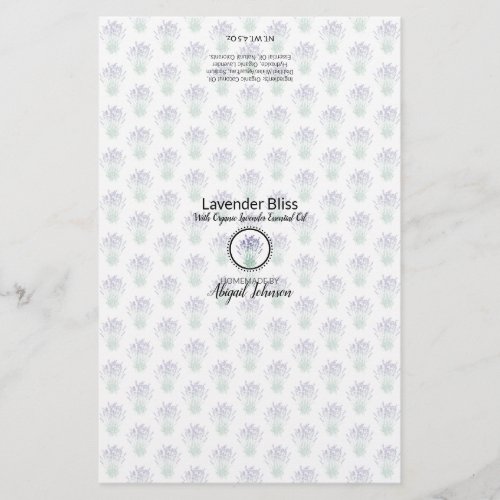 Lavender Soap Packaging Wrapper  Linen Paper