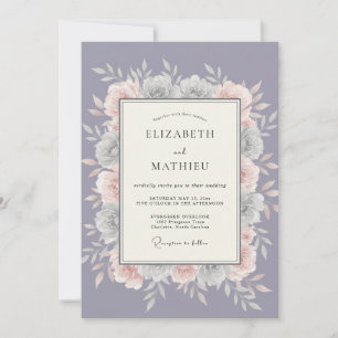 Lavender Soft Bloom Wedding Invitation