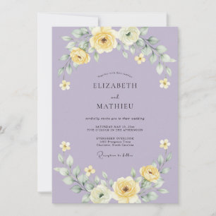 Lavender Soft Blossom Wedding Invitation