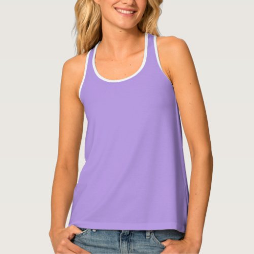 Lavender Solid Color Tank Top